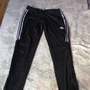 Black and White Adidas joggers